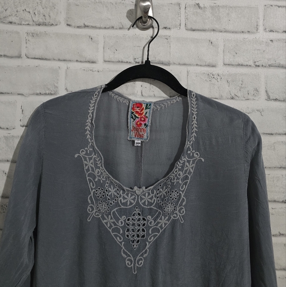 Johnny Was Embroidered‎ Blouse Grey Size XS - Picture 4 of 8